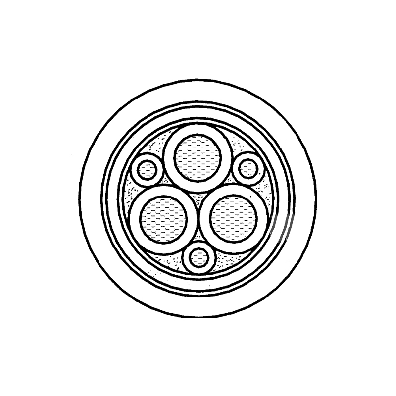Câble d'alimentation de tension nominale jusqu'à 6 kV inclus pour transformateur de fréquence
