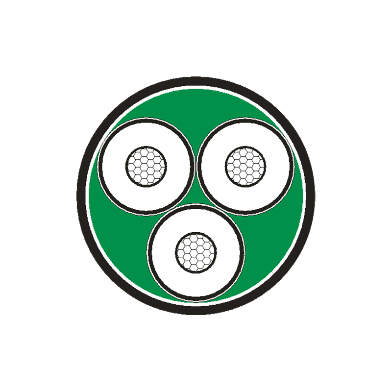 Câble d'alimentation isolé XLPE pour tension nominale 3,6/6kV -26/35kV