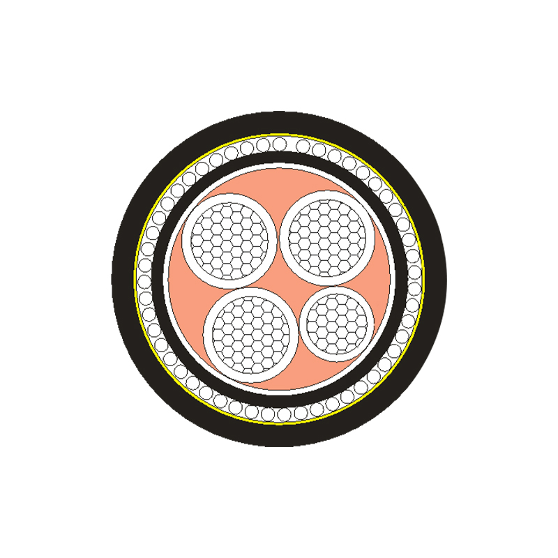 Câble d'alimentation isolé XLPE/PVC pour tension nominale 0,6/1 kV