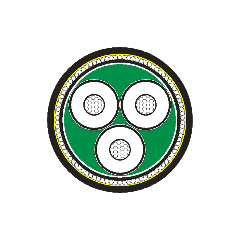 Câble d'alimentation isolé XLPE pour tension nominale 3,6/6kV -26/35kV