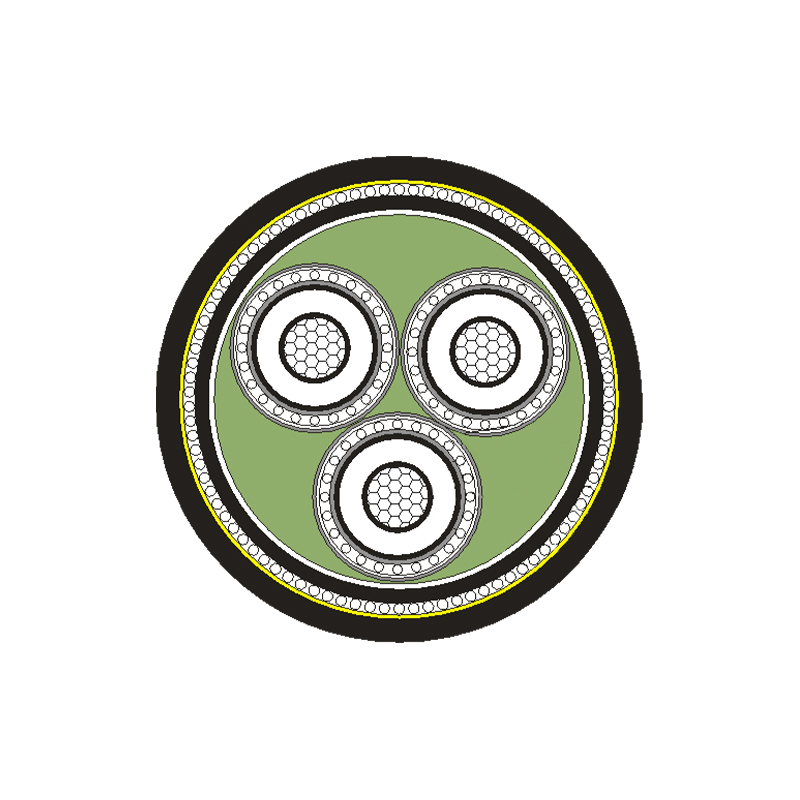 Câble d'alimentation isolé XLPE pour tension nominale 3,6/6kV -26/35kV